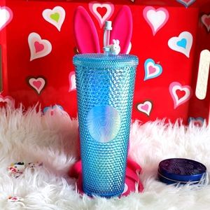 NEW Starbucks Cinderella Baby Blue Studded Tumbler